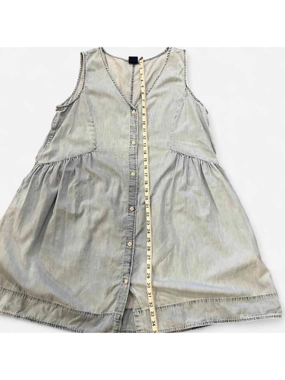 Vintage Y2K GAP Chambray Babydoll Dress - Picture 5 of 8